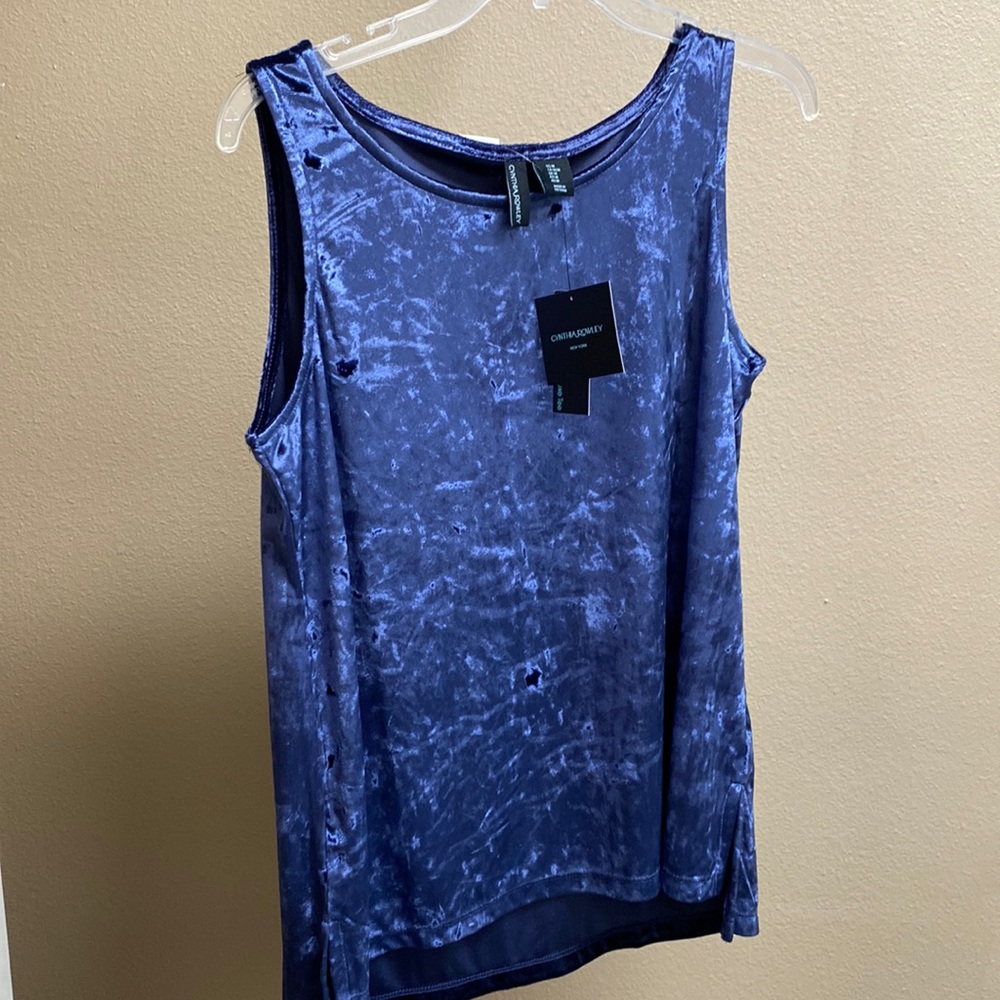 Cynthia Rowley Crushed Velvet Top
